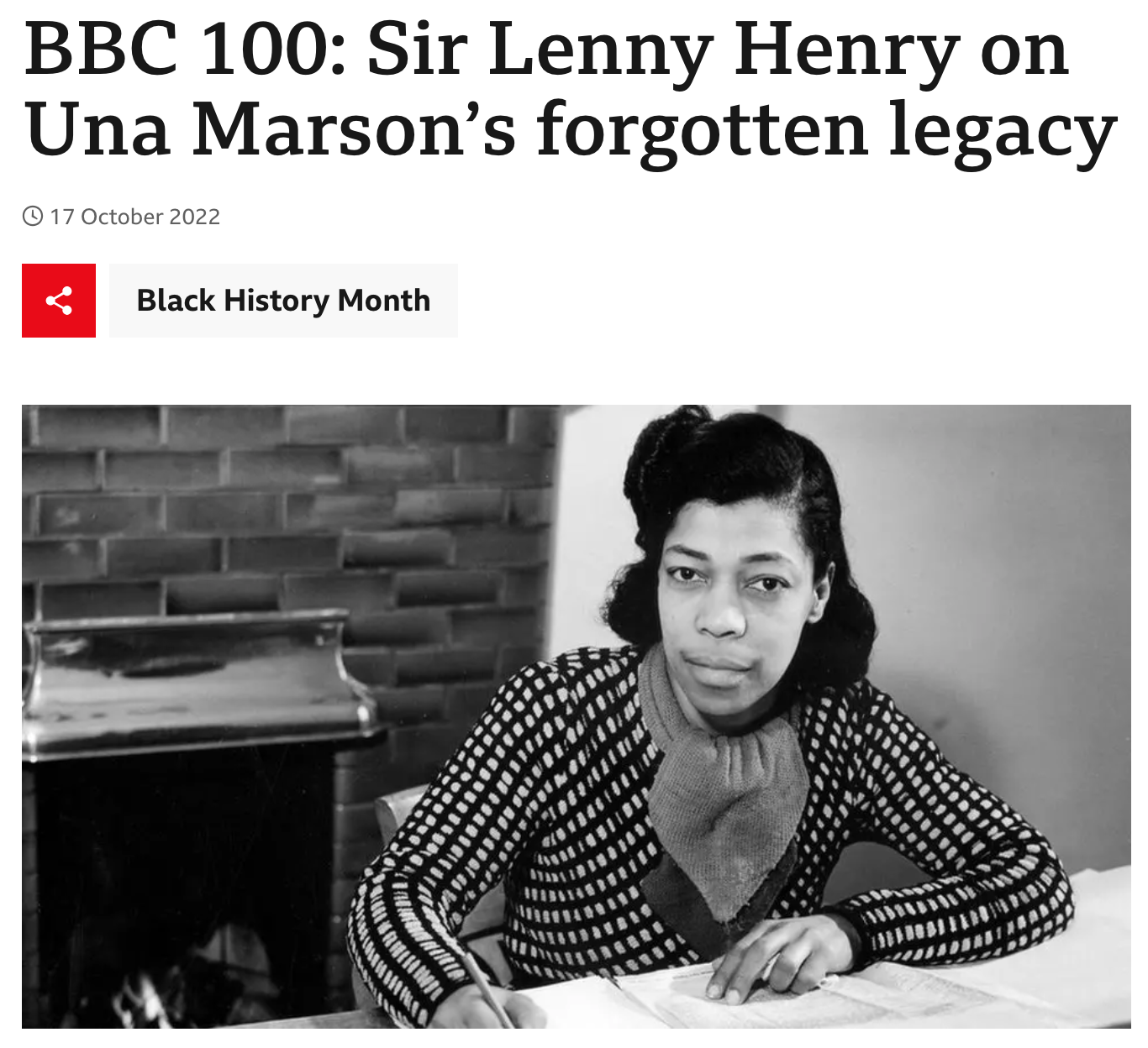 Sir Lenny Henry on Una Marson's forgotten legacy, Delia Jarrett-Macauley